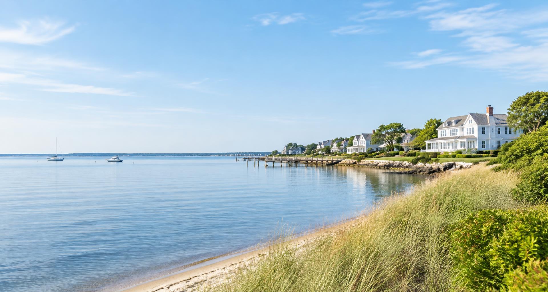 A peaceful Long Island waterfront neighborhood
